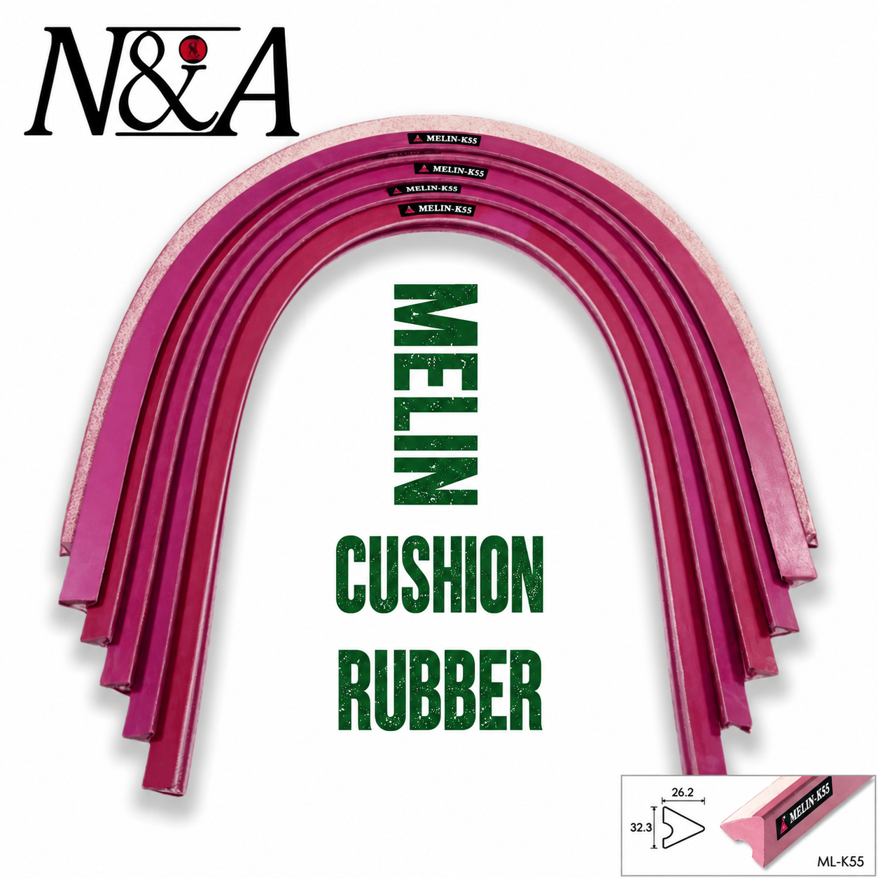 N&A MEILIN K55 Billiard Cushion Rubber Strip